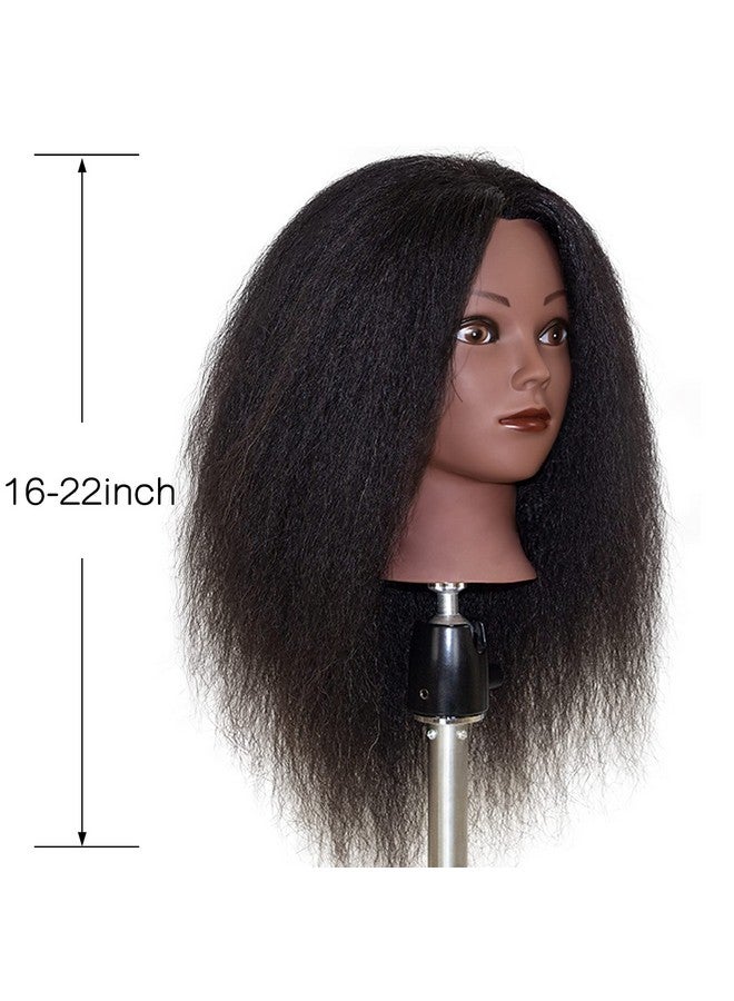 رأس عارضة أزياء Ishot بشعر بشري حقيقي للتدريب على تصفيف الشعر ومدرسة التجميل وممارسة التجميل - Image 3