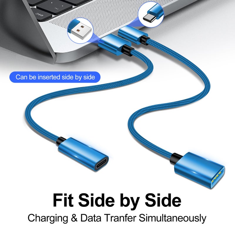 xiwxi [4 Pack USB to USB C OTG Cable,[2*Type C Female to A Male Charger Converter]&[2*USB C Male to USB 3.0 Female Adapter] Thunderbolt Cable Converter iWatch 8 9 - Image 3
