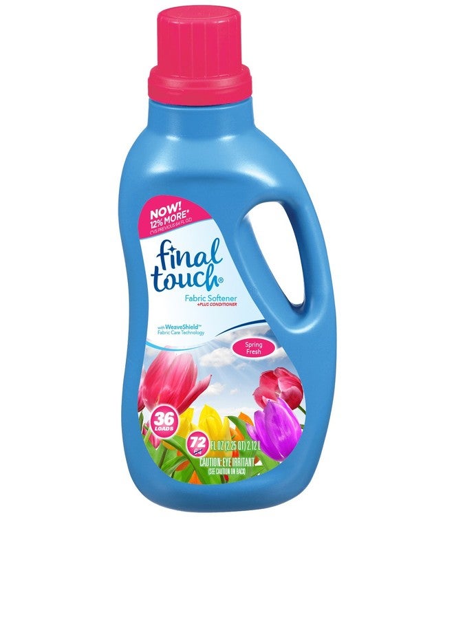 Final Touch Spring Fresh Liquid Fabric Softener with WeaveShield Fabric Care Technology by Final Touch | Softens & Freshens Laundry | Works in All Standard & HE Washing Machines | 72 oz - Image 1
