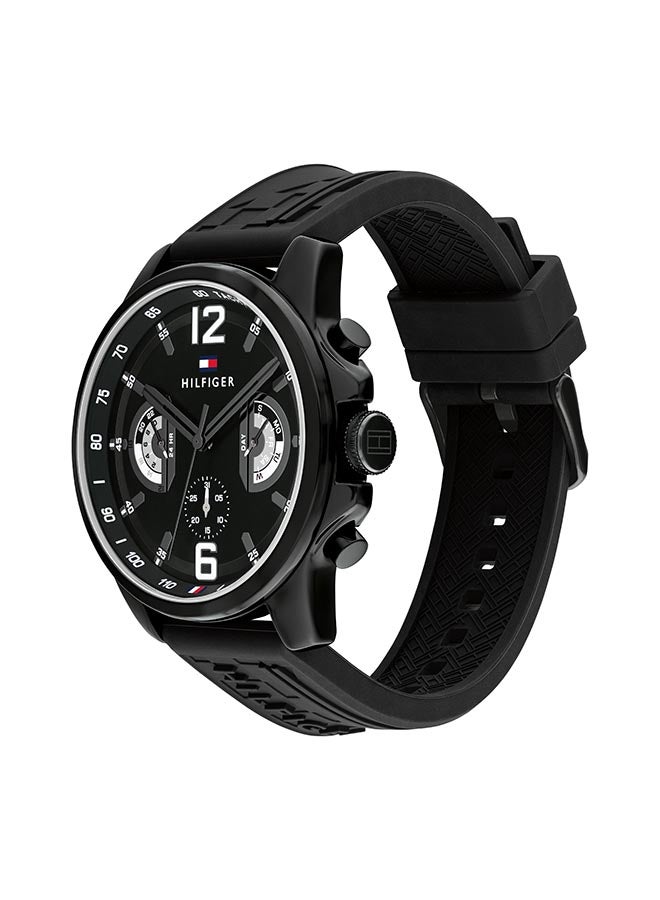 TOMMY HILFIGER ROUND ANALOG MEN'S BLACK CASE WATCH - 1710699 - Image 3