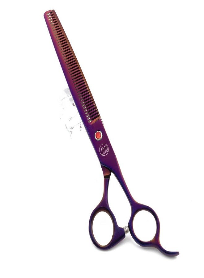 Moontay Professional 8.0" Dog Grooming Scissors Set, 4-pieces Straight, Upward Curved, Downward Curved, Thinning/Blending Shears for Dog, Cat and Pets, JP Stainless Steel, Purple - Image 4