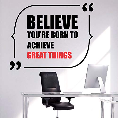 StickMe 'Believe You are Born to Achieve Great Things - Office - Inspirational - Motivational - Quotes - Wall Sticker ' -SM676 (Multi Colour, Vinyl - 70cm X 55 cm)-Self-Adhesive - Image 2