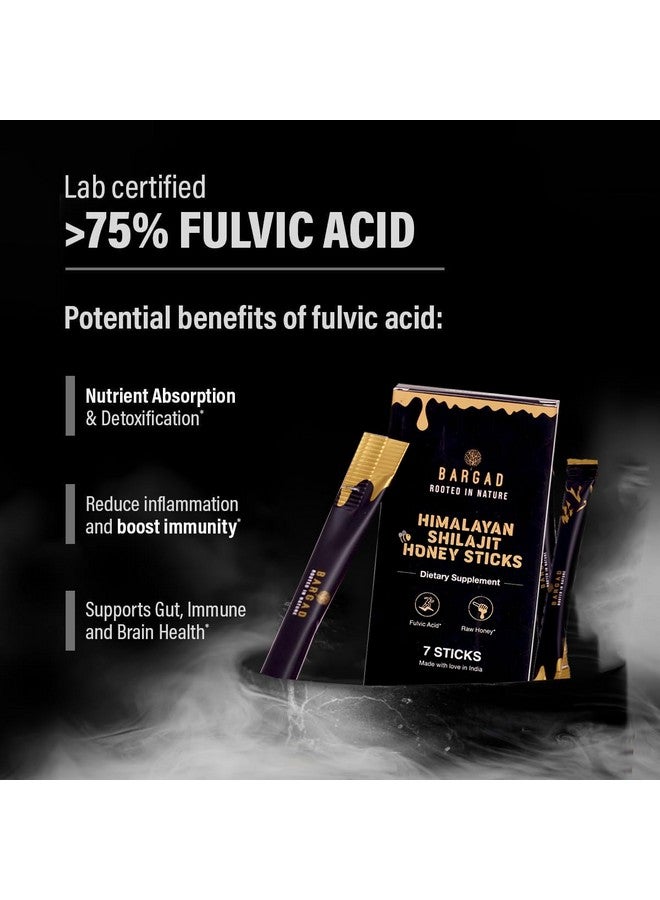 BARGAD Pure Himalayan Shilajit Sticks with Organic Honey & Saffron (7 Count) | Easy Single Use Shilajit Sticks | Boosts Energy & Immunity with 85+ Trace Minerals, 75%+ Fulvic Acid - Image 2