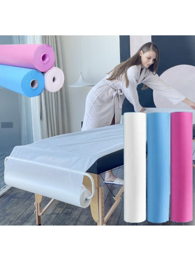 ماكس كير أورجانيك كوزمتيك ملاءات سرير يمكن التخلص منها غير منسوجة – رول واحد | ملاءة ناعمة وقابلة للتنفس لتغطية أسرة المساج، الوجه، الصالون، السبا والتاتو - Image 2