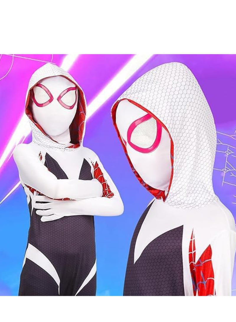 بدلة فتاة العنكبوت بدلة العنكبوت قفزات ليكرا مطبوعة ثلاثية الأبعاد مع قناع منفصل للحفلات - Image 3