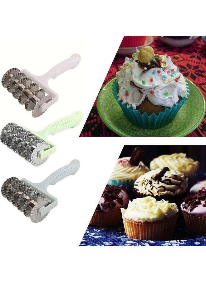 NIBEMINENT Stainless Steel Cookie Wheel Slicer White/Silver 21.5x11.9x5.5cm  - Image 4