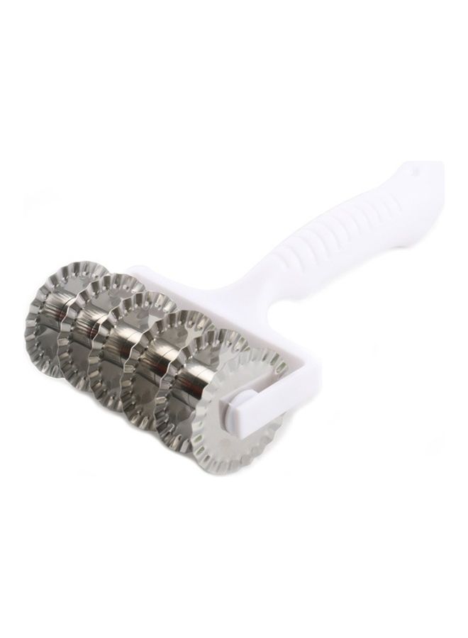 NIBEMINENT Stainless Steel Cookie Wheel Slicer White/Silver 21.5x11.9x5.5cm  - Image 1