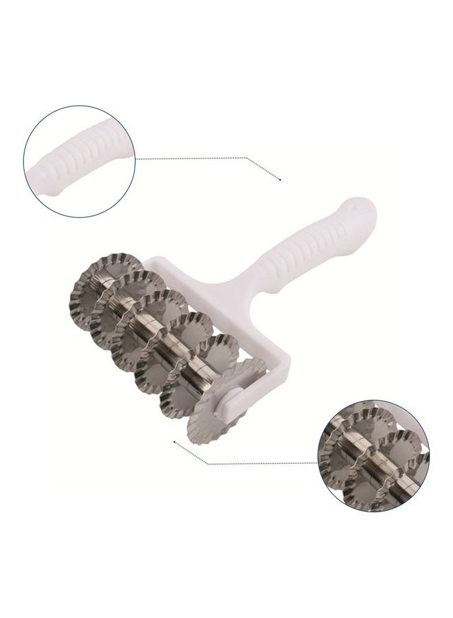 NIBEMINENT Stainless Steel Cookie Wheel Slicer White/Silver 21.5x11.9x5.5cm  - Image 2