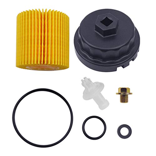 Ibetter Genuine Oil Filter,Wrench,Oil Drain Plug Compatible With Lexus,Toyota,Camry,RAV4,Highlander,Sienna,Tundra and More with 04152-YZZA1 Oil Filter-Fits 64mm Cartridge Style Oil Filter Housing - Image 1