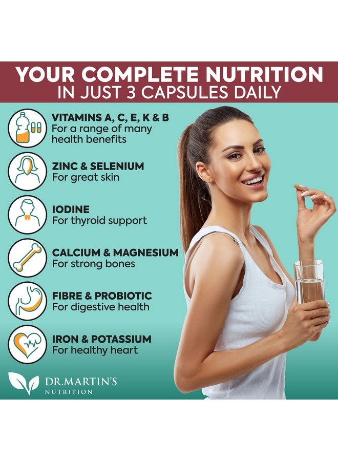 DR. MARTIN'S NUTRITION 2625mg Irish Sea Moss Supplement 120 Capsules | SeaMoss Bladderwrack Burdock Root Capsules | Contain 92 Vitamins & Minerals For Immunity, Gut, Joint & Skin Health | Support Thyroid, Energy & Digestion - Image 3