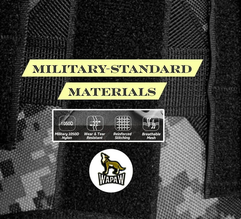 WapaW Dog Harness No-Pull Pet Harness Adjustable Outdoor Pet Vest 3M Reflective Oxford Material Vest for Dogs Easy Control for Small Medium Large Dogs (Medium, Camouflage Green) - Image 3