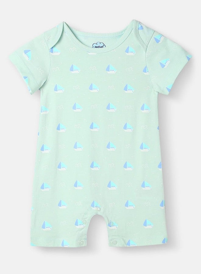 Nautinati Infants' Cotton Pack of 3 Ocean Print Romper - Image 3