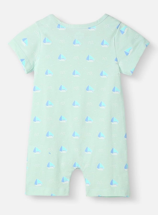 Nautinati Infants' Cotton Pack of 3 Ocean Print Romper - Image 5