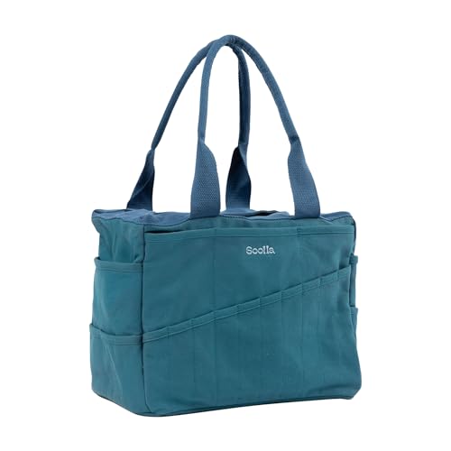 Soolla Studio Bag: Pottery Tool Bag & Craft Storage, Art Supply Organizer, Washable Tote, Knitting Yarn, Crochet Projects, 30 Pockets, 20+ Canvas Colors, Gift For Artists & Teachers (Aquamarine) - Image 2