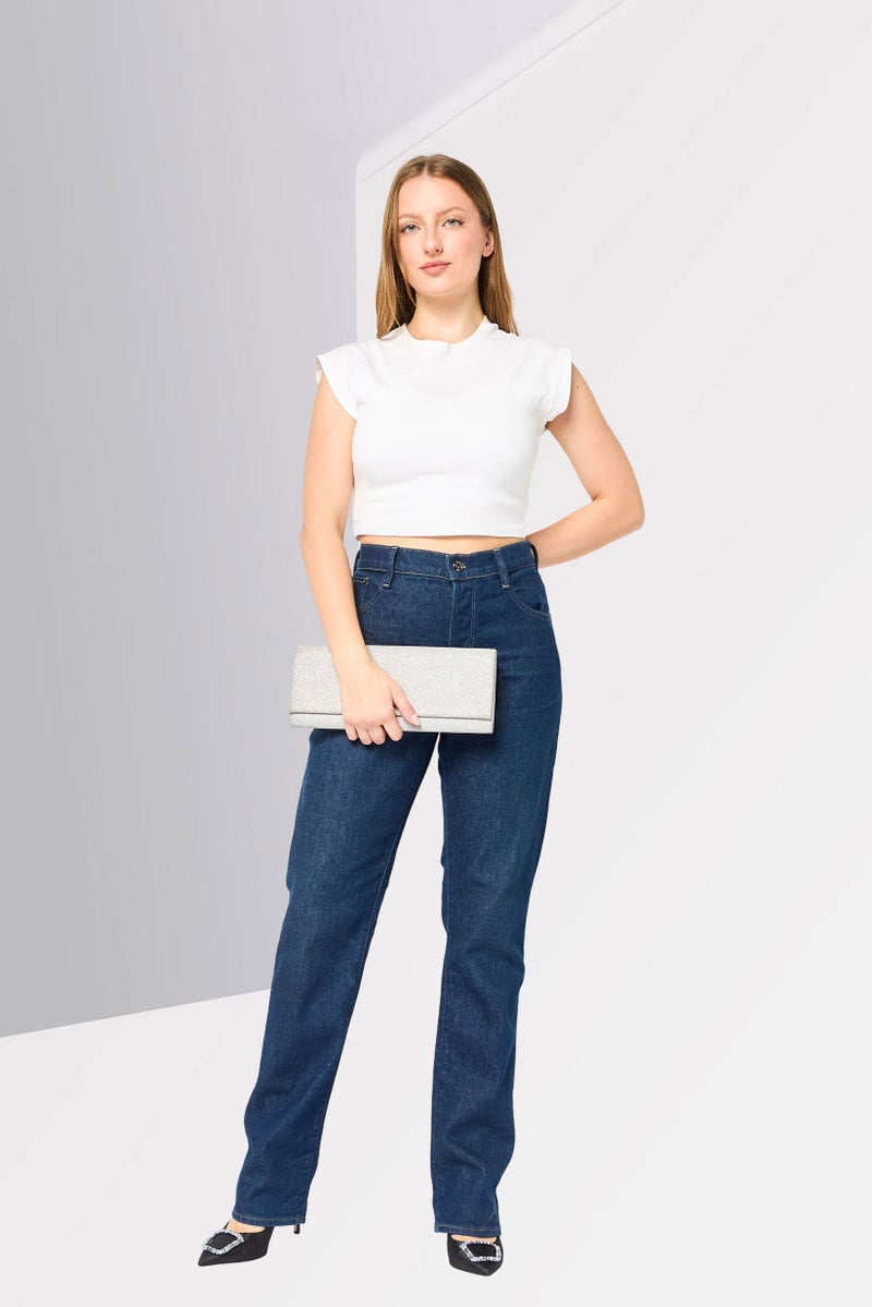 G-Star RAW Women Straight Fit Washed Stretchable Denim, Blue - Image 2