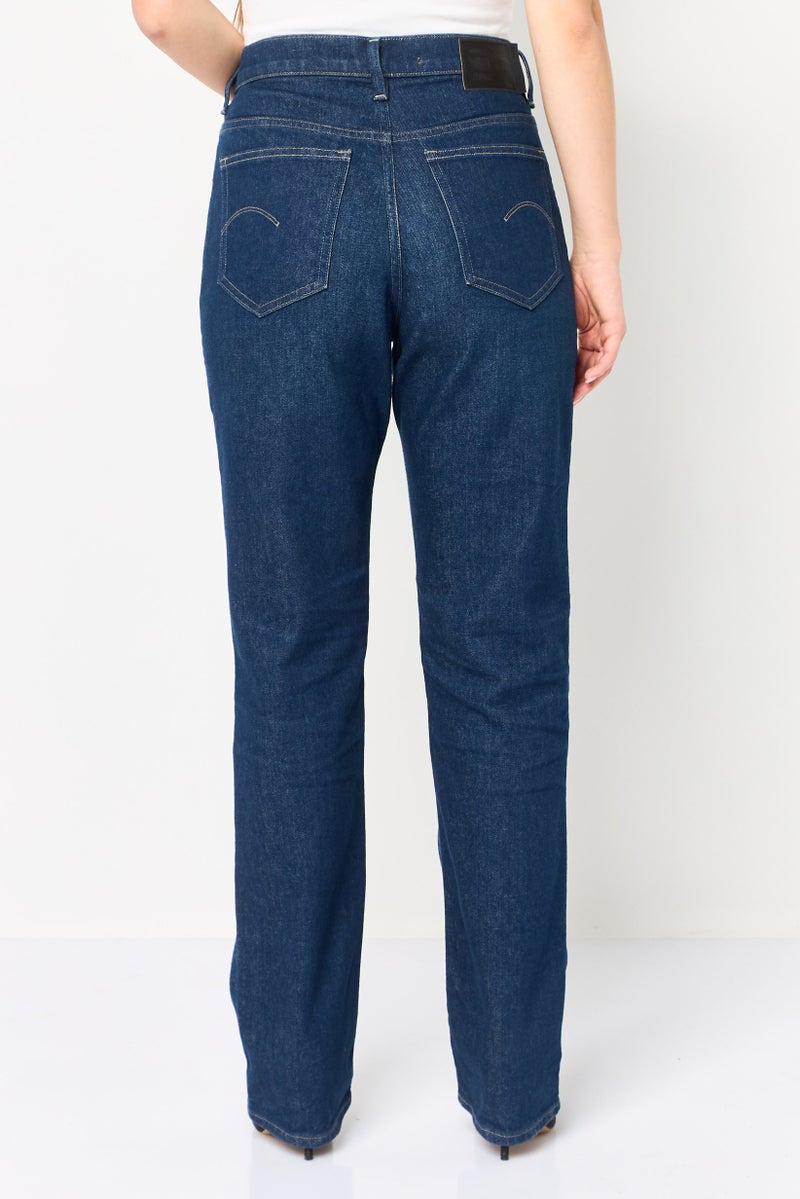 G-Star RAW Women Straight Fit Washed Stretchable Denim, Blue - Image 4