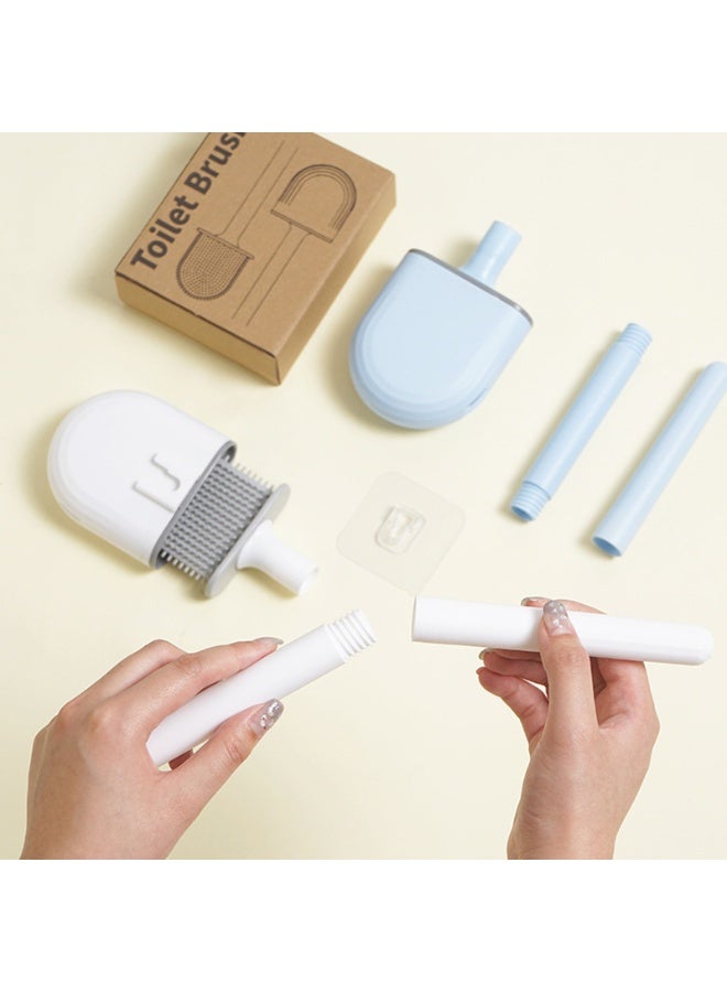 سيستار فرشاة مرحاض مطاطية ناعمة مثبتة على الحائط | مقبض قابل للفصل، تنظف الشقوق وتوفر المساحة - Image 5