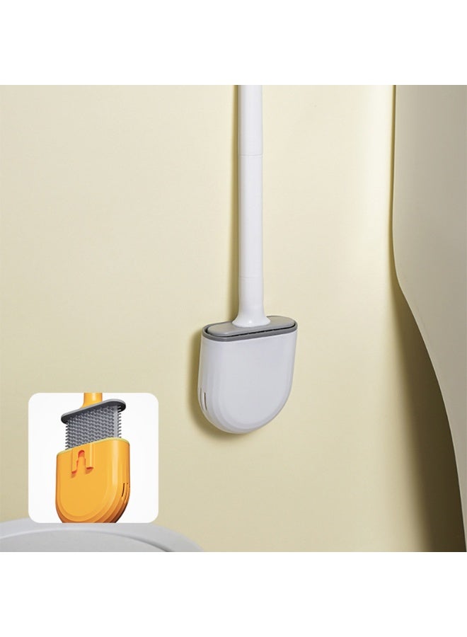 سيستار فرشاة مرحاض مطاطية ناعمة مثبتة على الحائط | مقبض قابل للفصل، تنظف الشقوق وتوفر المساحة - Image 4