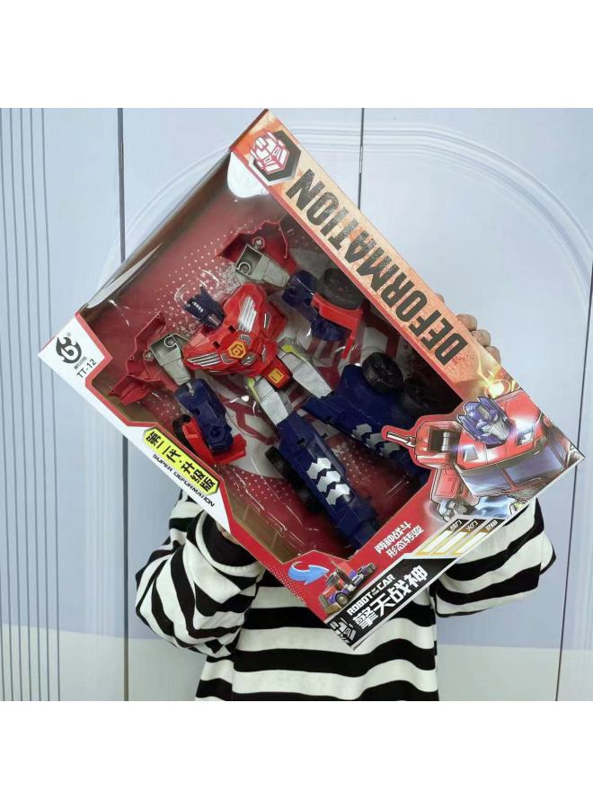 Children's Toy Transformation Robot King Kong Suit Interest Training Class Institution Gift Ring Toy Night Market Wholesale-Color:TT12A Qin Tian - Image 1
