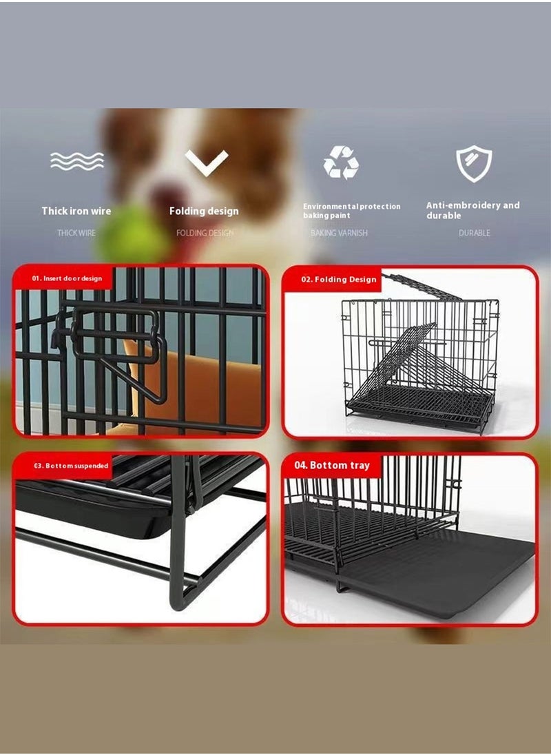 Kidle Foldable Dog Cage Cat Cage Small and Medium Dogs Pet Cage Dog Bed Puppy Cat Rabbit Indoor Outdoor with Tray  - Image 5
