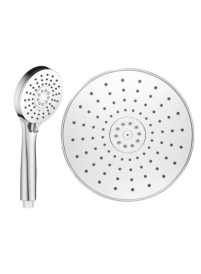 Three-speed Double-sided Electroplating Air Injection Pressurized Shower Head ABS Pressurized Hand-held Top Spray Shower Suit - Image 1
