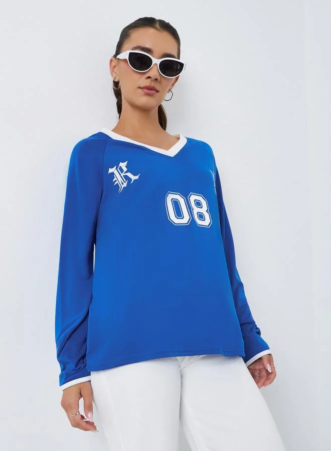 Women Graphic Raglan Sleeves T-Shirt