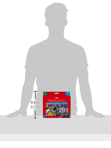 FABER-CASTELL مجموعة أقلام تلوين فابر-كاستل قلعة 111260، 60 قطعة، سداسية، مقاومة للكسر، للأطفال والبالغين - Image 3