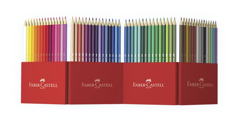 FABER-CASTELL مجموعة أقلام تلوين فابر-كاستل قلعة 111260، 60 قطعة، سداسية، مقاومة للكسر، للأطفال والبالغين - Image 2
