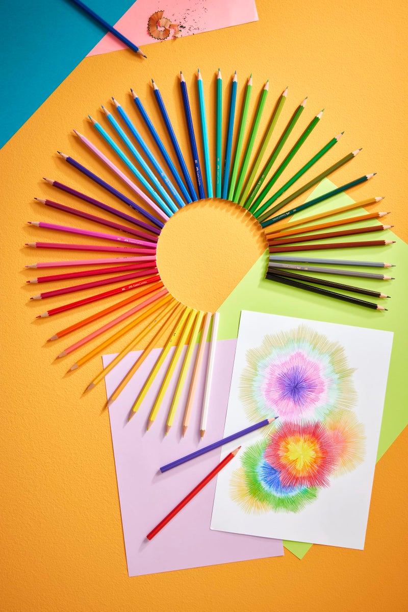 FABER-CASTELL مجموعة أقلام تلوين فابر-كاستل قلعة 111260، 60 قطعة، سداسية، مقاومة للكسر، للأطفال والبالغين - Image 5