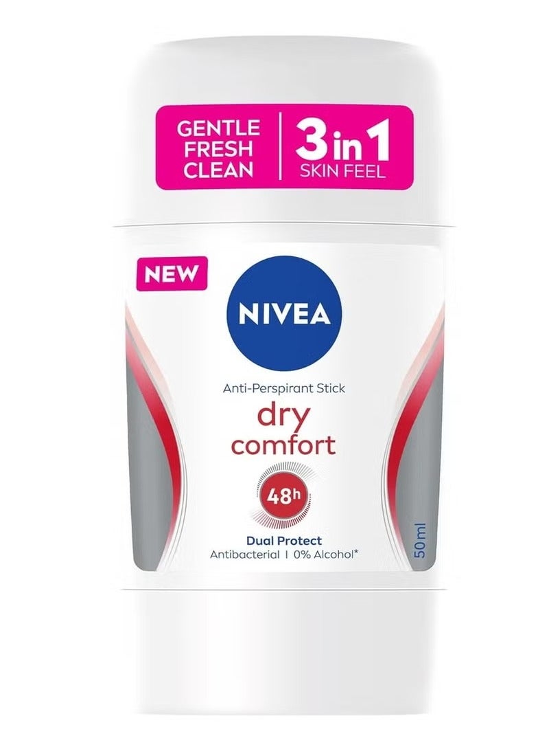 Nivea Antiperspirant Stick for Women, 48h Protection, Dry Comfort Quick Dry, 50ml - Image 1