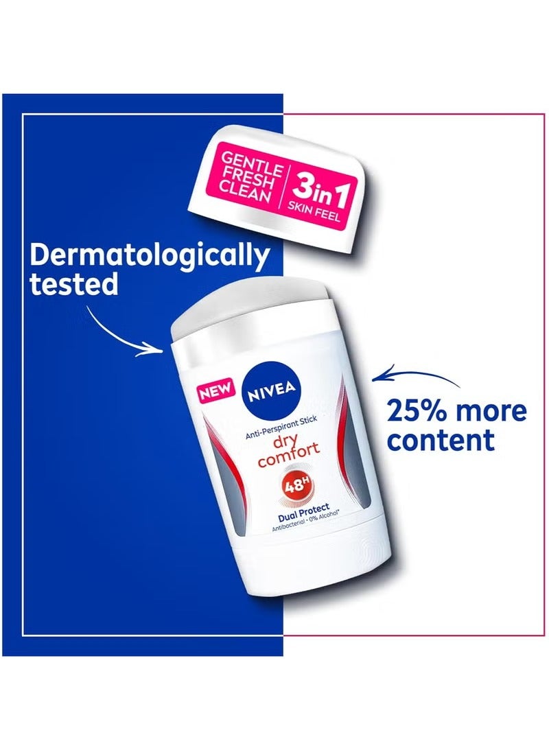 Nivea Antiperspirant Stick for Women, 48h Protection, Dry Comfort Quick Dry, 50ml - Image 2