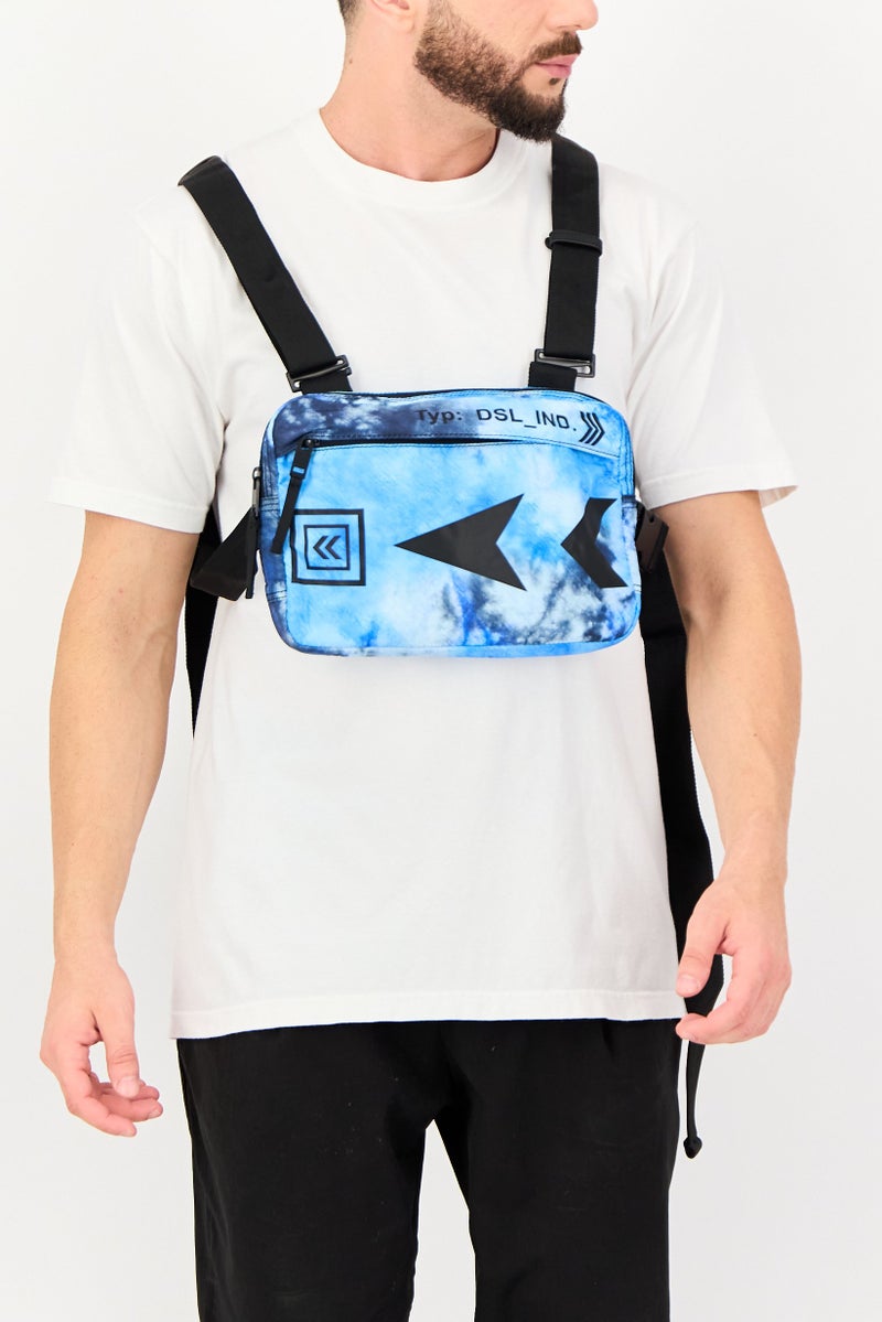 DIESEL حقيبة كتف ملونة للرجال بتصميم تداخل الألوان - Image 2