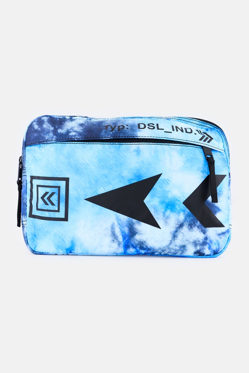 DIESEL حقيبة كتف ملونة للرجال بتصميم تداخل الألوان - Image 1