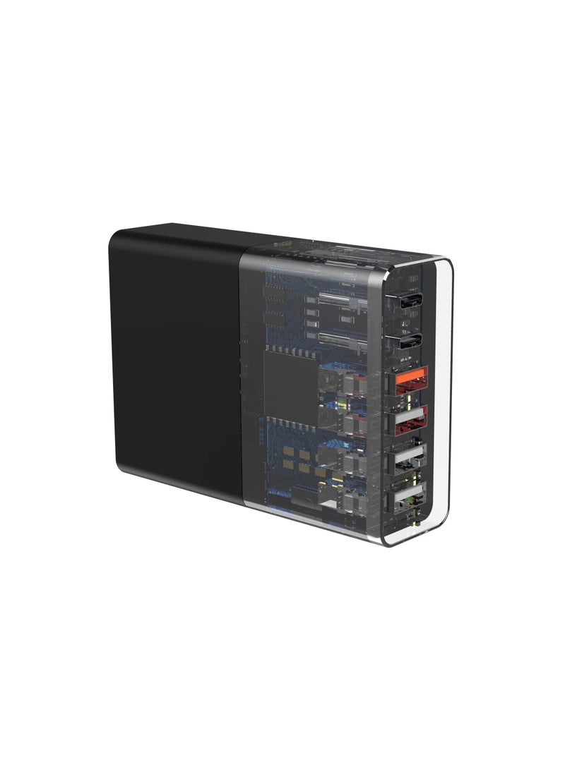 ديفيا شاحن من ماركة devia, تصميم متعدد المنافذ C-USBعدد 2 بقدرة 65 واط USB 0.QC3 عدد 2 Ag- USB U عدد 2 بقوة 1 امبير, مناسب لشحن اجهزة اللابتوب والماك بوك. - Image 4