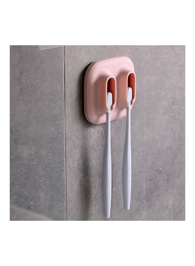 نيبمينينت رف فرشاة أسنان مزدوج يثبت على الحائط في المرحاض مكون من قطعتين متعدد الألوان 11x10x10سم - Image 1