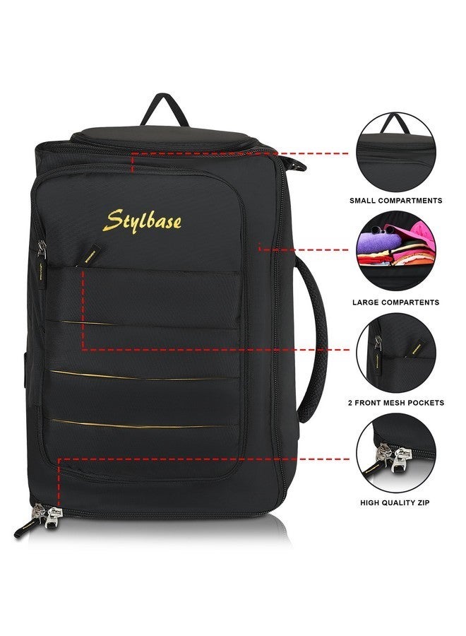 Stylbase 44L Water Proof Backpack Duffle Heavy Duty Convertible Duffle Bag with Backpack Straps for Gym, Sports, Travel, Black - Image 3