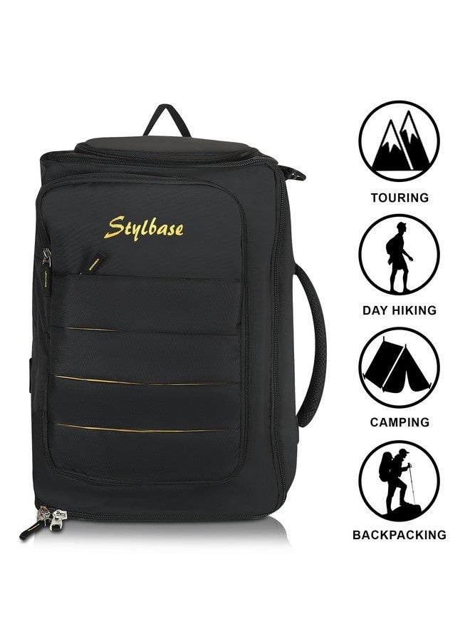 Stylbase 44L Water Proof Backpack Duffle Heavy Duty Convertible Duffle Bag with Backpack Straps for Gym, Sports, Travel, Black - Image 4