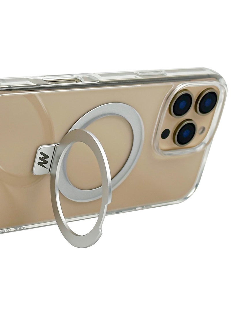 Mezone iPhone 16 Pro Max Clear MagSafe Case with Ring Holder, Military-Grade Protection iPhone 16 Pro Max Slim Shockproof Cover Strong-Magnet Protective Phone Case Compatible with MagSafe Anti Scratch & Fingerprint, Clear - Image 3