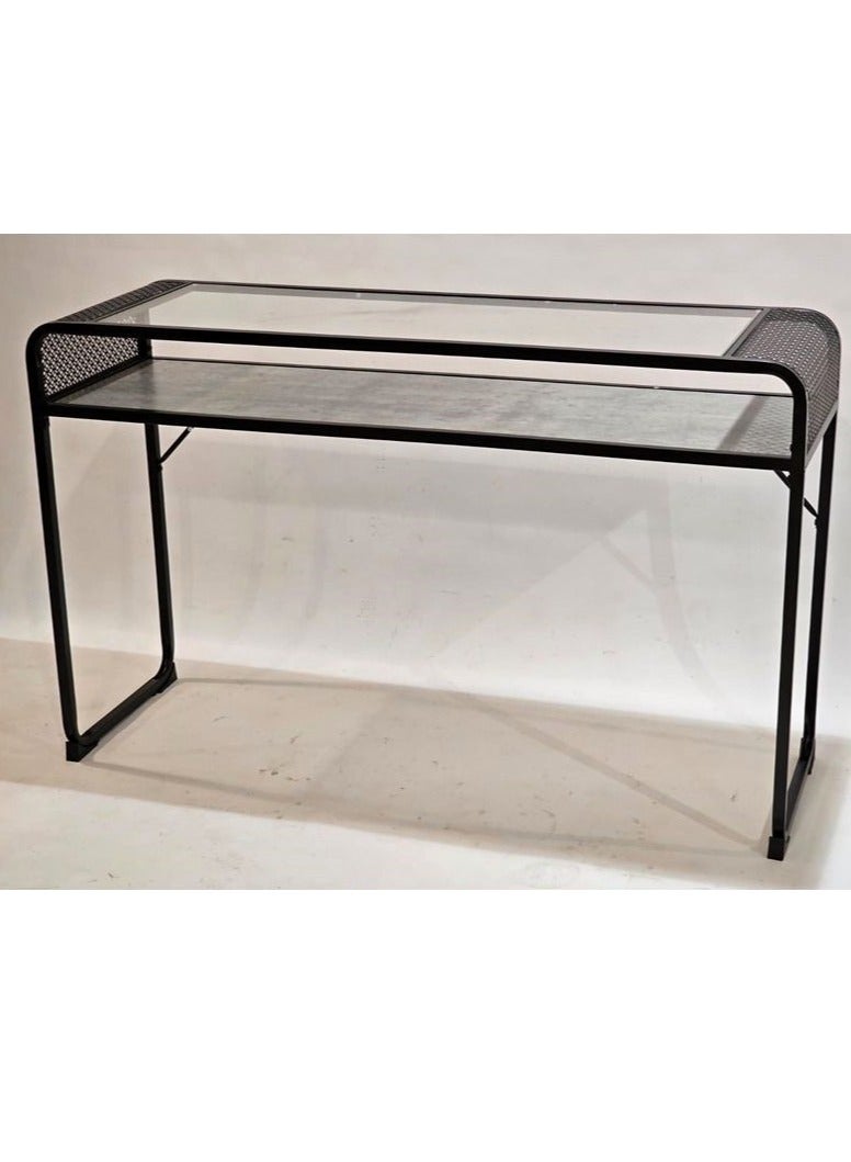Living Modern Console Table Entryway With  Glass Top 130*40*80 CM