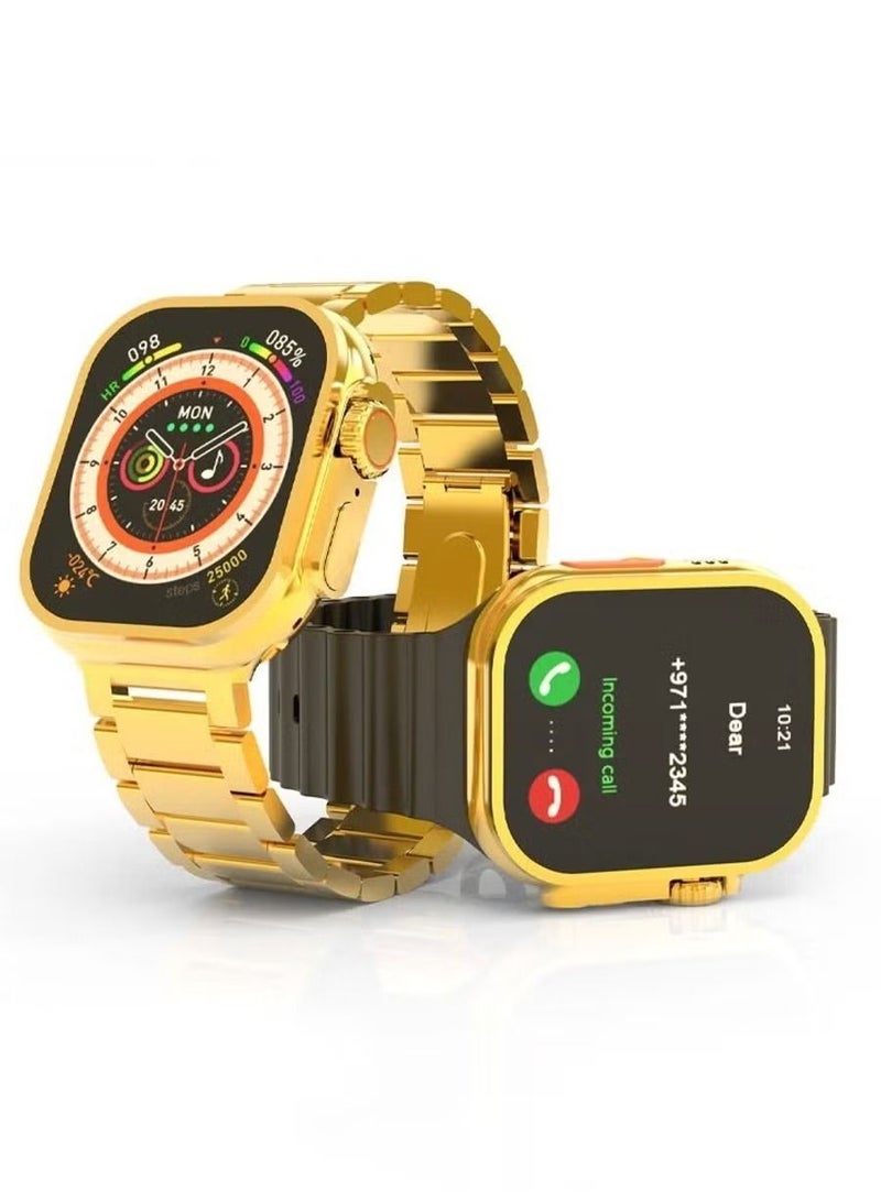 Haino Teko germany G9 Ultra max smart watch with NFC always on display Wireless Charging for Mens and Womens Golden Edition - Image 1