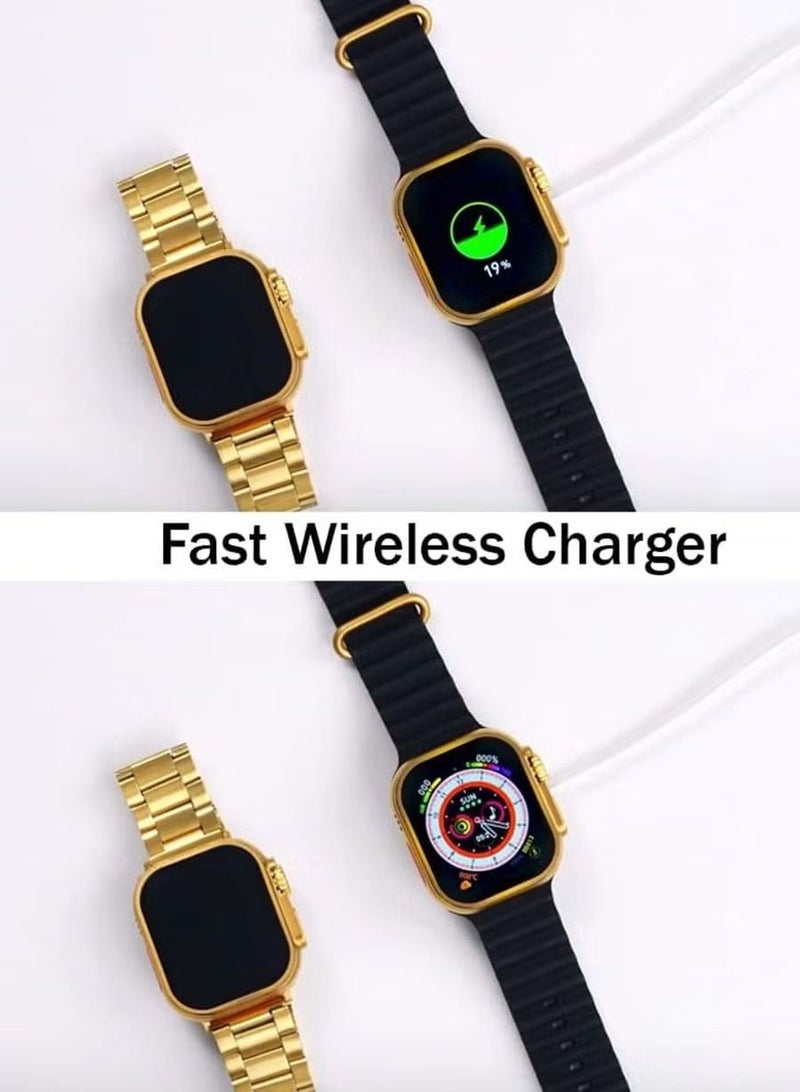 Haino Teko germany G9 Ultra max smart watch with NFC always on display Wireless Charging for Mens and Womens Golden Edition - Image 3