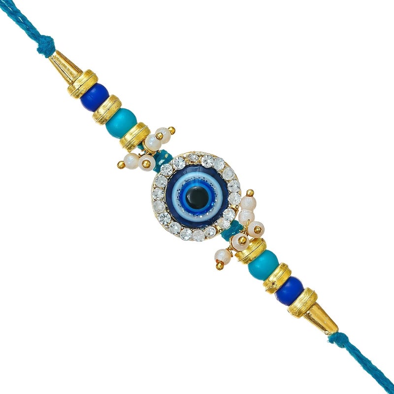 Perpetual Set Of 5 Rakhi For Brothers, Bhabhi, Kids And Adults Handcrafted Designe Rakhi For Bhai With Fridge Magnet Best Gift Hamper -51A - Image 4