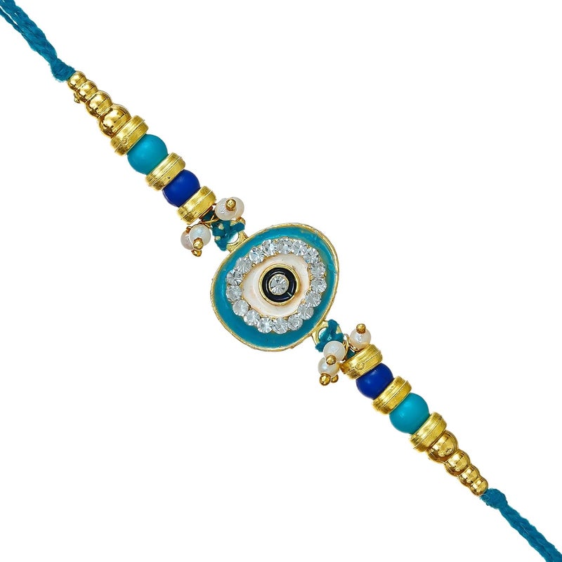 Perpetual Set Of 5 Rakhi For Brothers, Bhabhi, Kids And Adults Handcrafted Designe Rakhi For Bhai With Fridge Magnet Best Gift Hamper -51A - Image 5