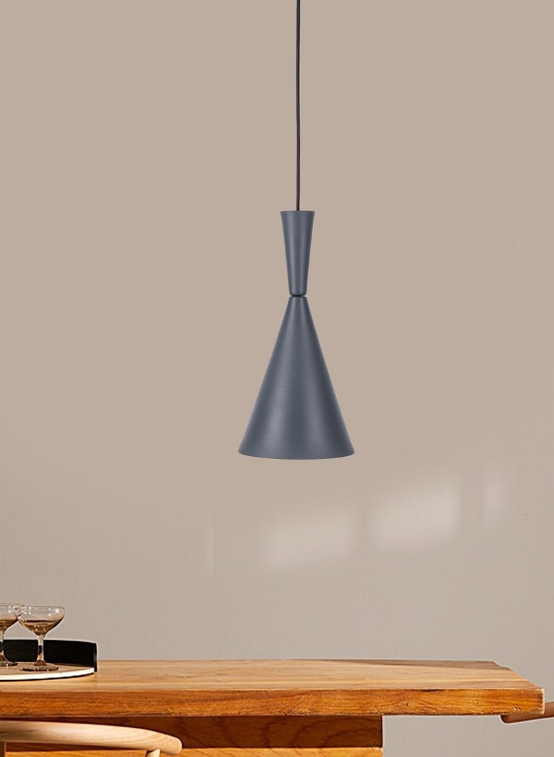 El Rawda Lighting Lura Ceiling Lamp - Single | modern decorative LED E27 pendant light ceiling lamp hanging | suitable for any room | Color: Grey | Size: 70x20 cm - Image 2
