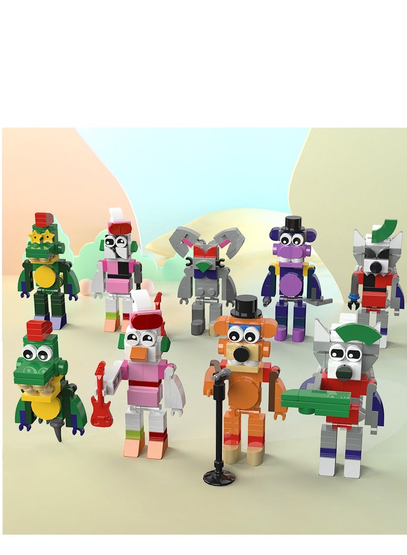 9 Piece  Model Building Block Set