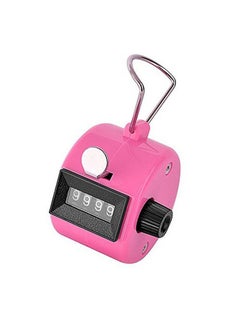 SPHTOEO SPHTOEO 4-Digit Handheld Tally Counter Manual Mechanical Palm Clicker Counter Tracker (Pink)  - Image 1
