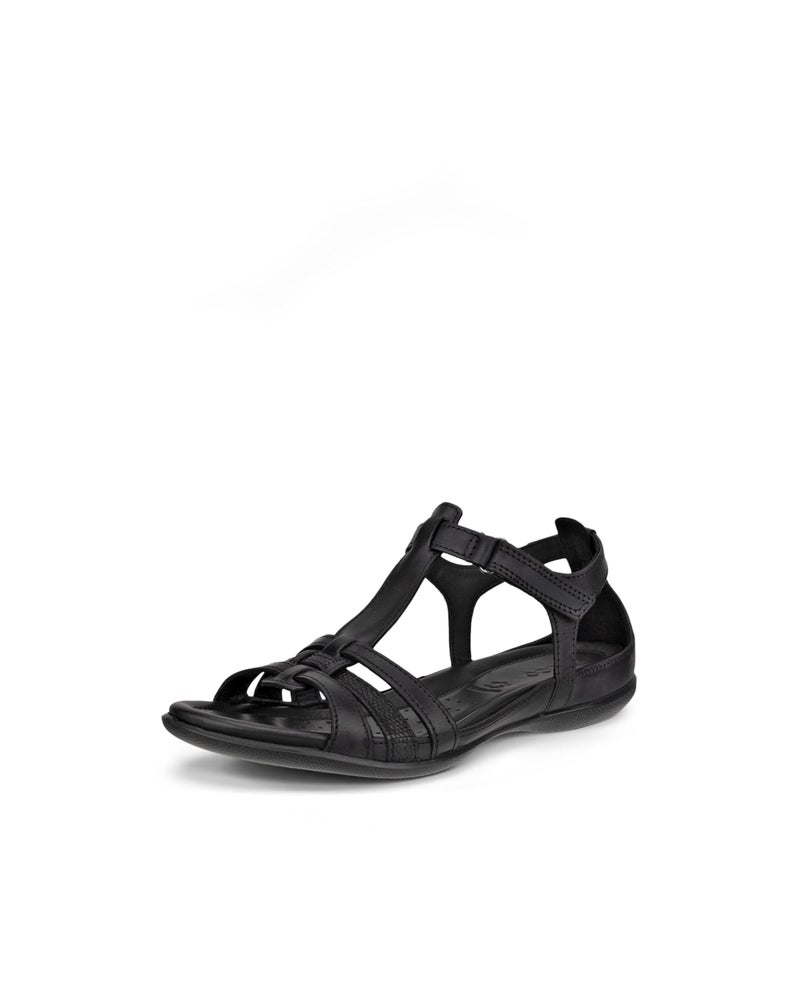 Ecco Womens Flash T-Strap Gladiator Sandal, Black, 37 EU/6-6.6 M US - Image 3