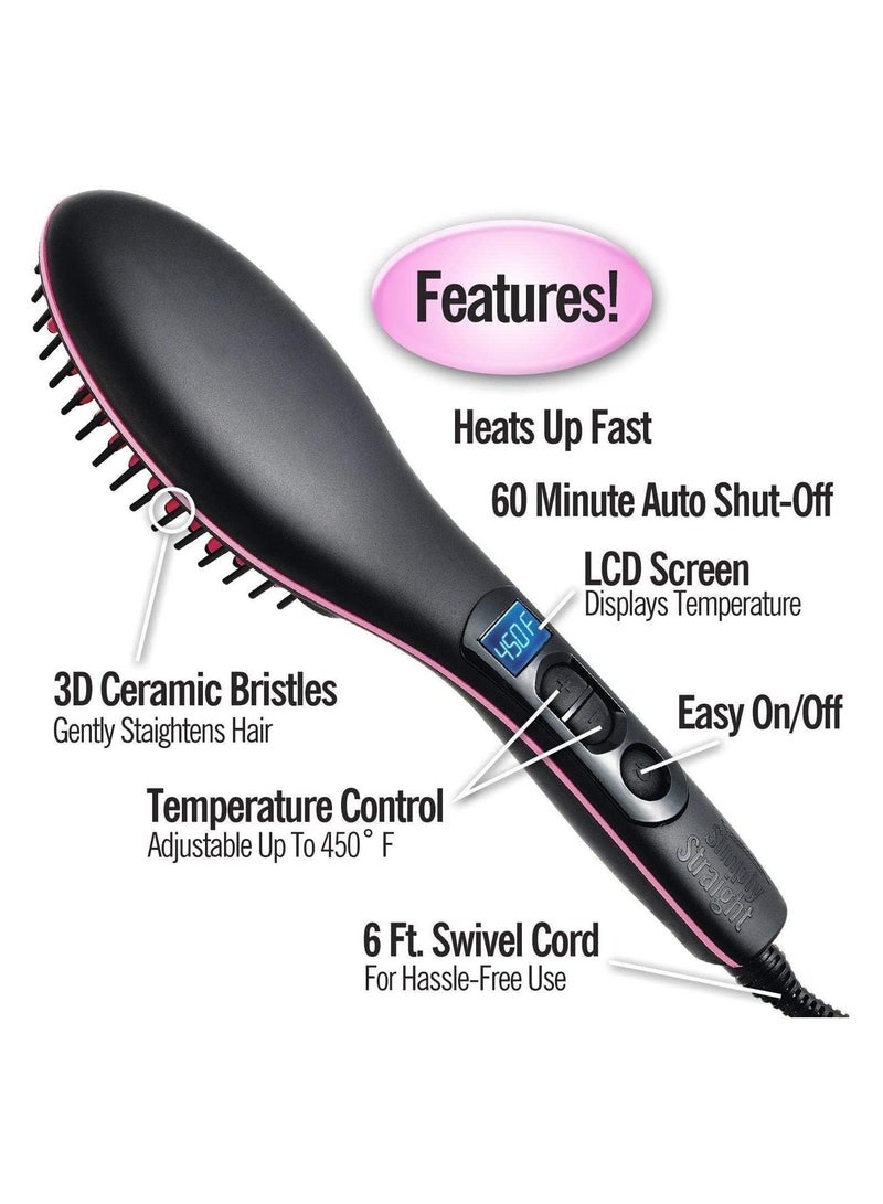 ELTRAZONE ELTERAZONE Simply Straight Hair Straightening Brush SHS-2062B – Hair Straightening Comb with LCD Display, Temperature Control - Image 3