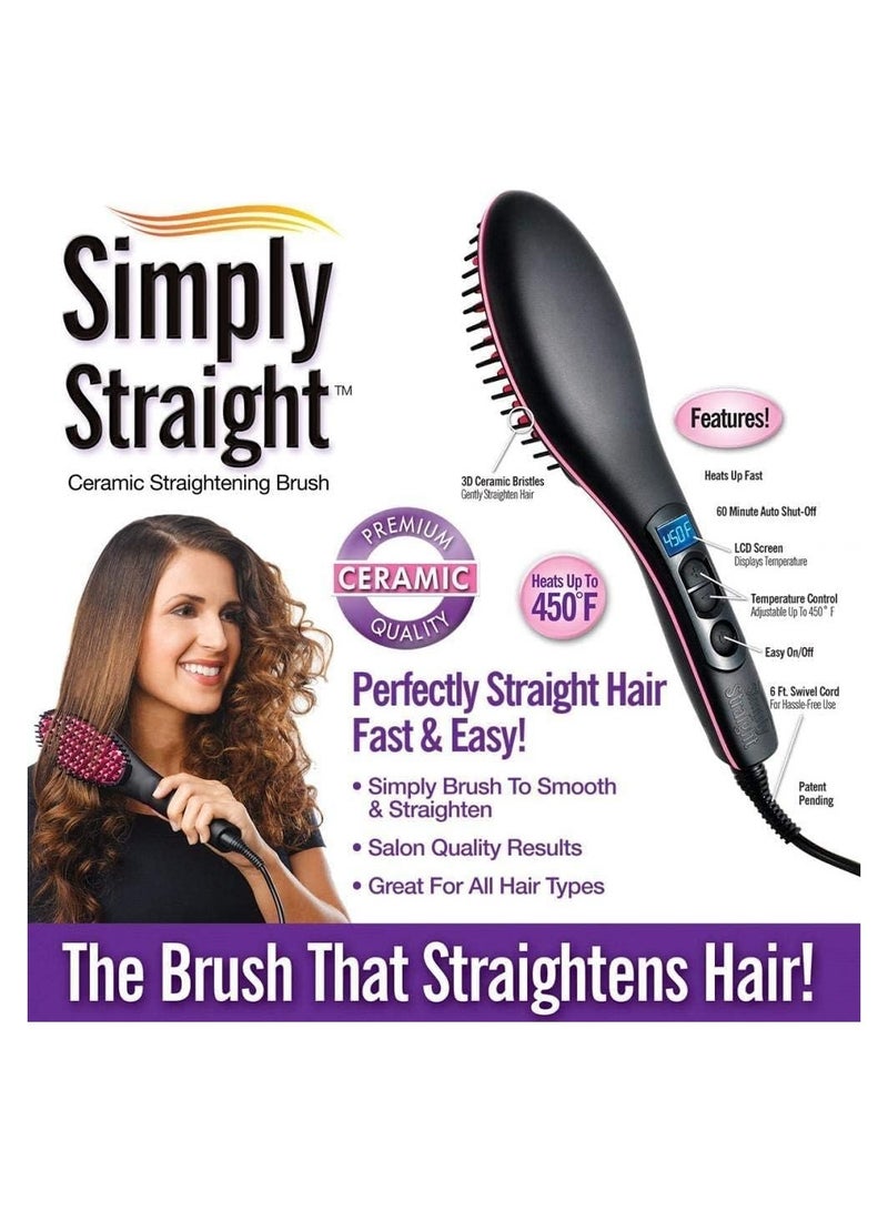 ELTRAZONE ELTERAZONE Simply Straight Hair Straightening Brush SHS-2062B – Hair Straightening Comb with LCD Display, Temperature Control - Image 2