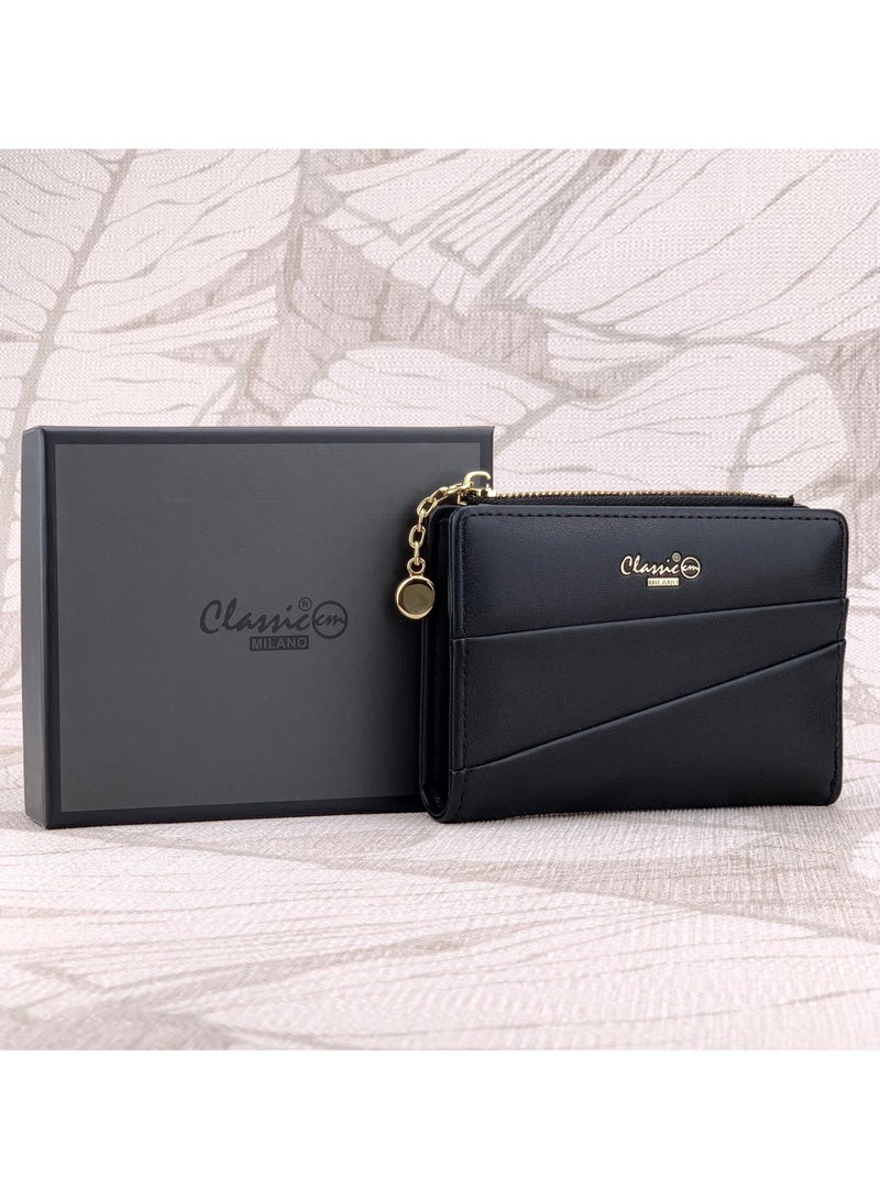 Classic Milano Premium Faux Leather Wallet for Women with Coin Zip | Ladies Wallet Stylish Card Holder Purse | Slim Women's Wallet for Daily Use, Travel, and Gifting - Image 1